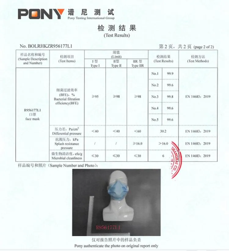 Disposable Medical Non-Woven Face Mask with Ear Loop