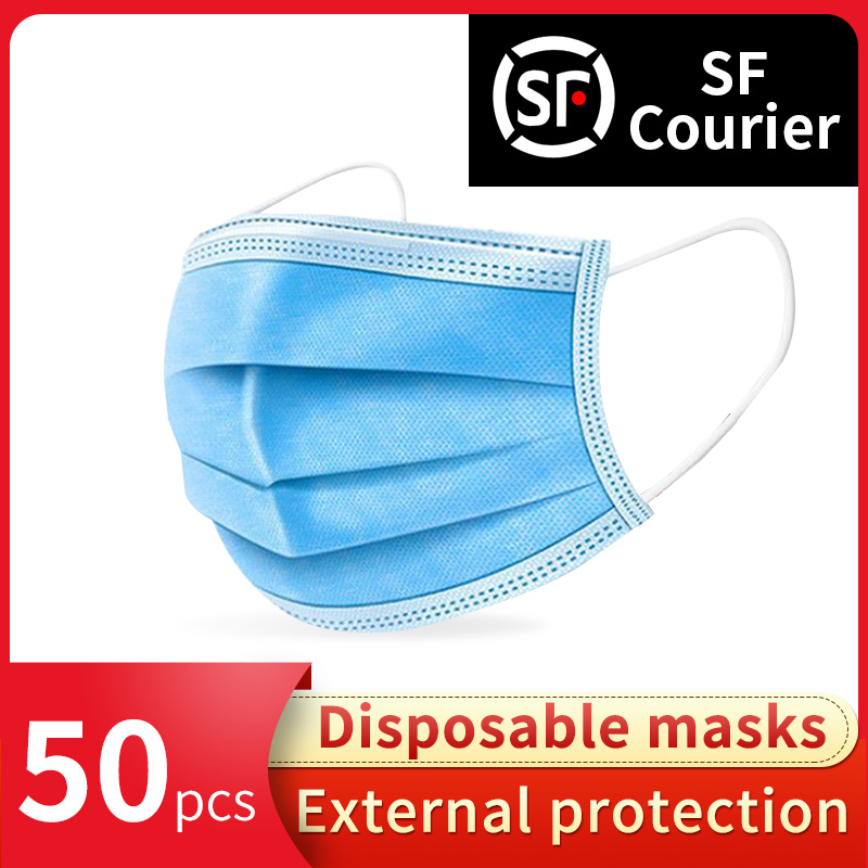Disposable Non-Woven Face Mask with Elastic Ear-Loops