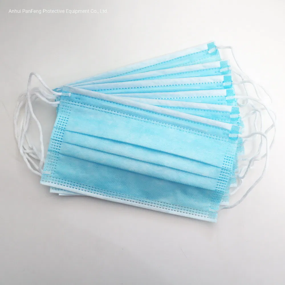 Disposable Procedure 3 Ply Earloop Face Mask with Blue Color