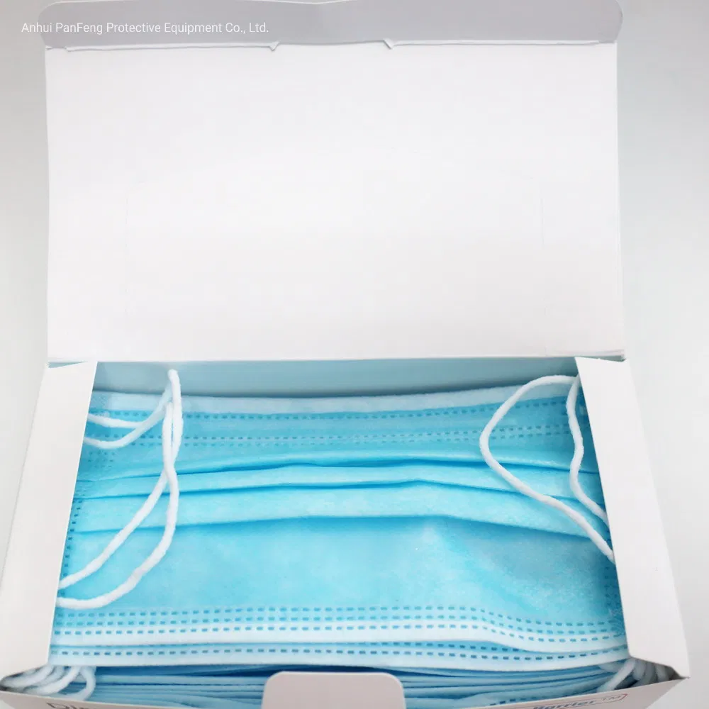 Disposable Procedure 3 Ply Earloop Face Mask with Blue Color