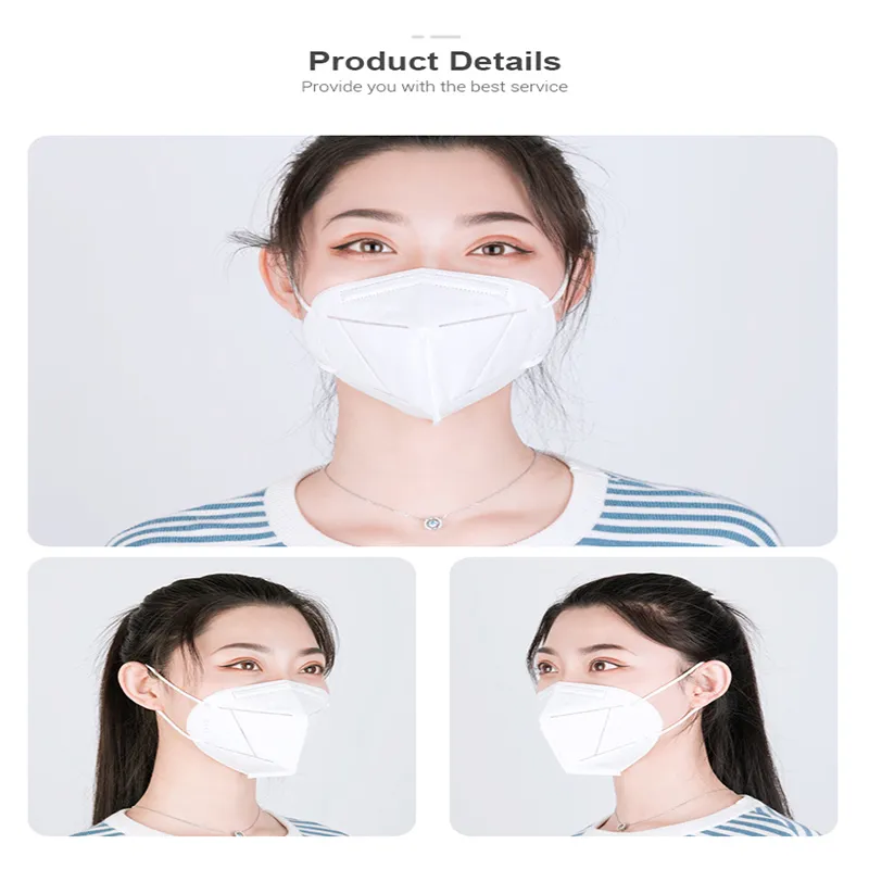 Disposable White 5 Layers Non-Woven Fabric Face Mask Pm 2.5 Face Mask