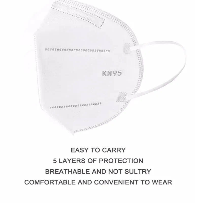 Disposable White 5 Layers Non-Woven Fabric Face Mask Pm 2.5 Face Mask