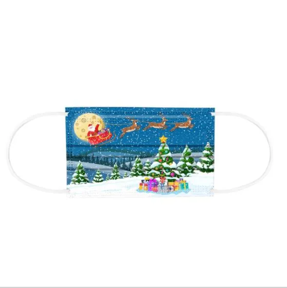 Dm005-C11 Christmas Holiday Non-Woven Dust Masks with Earloops
