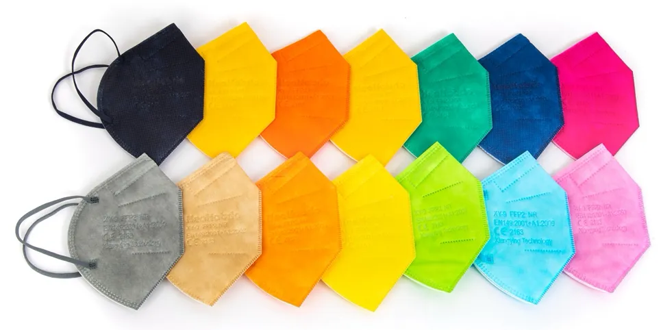 En149: 2001+A1: 2009 FFP2 Nr Standard Disposable Protective Face Mask Fashion Color Meltblown Dust Filter Masque