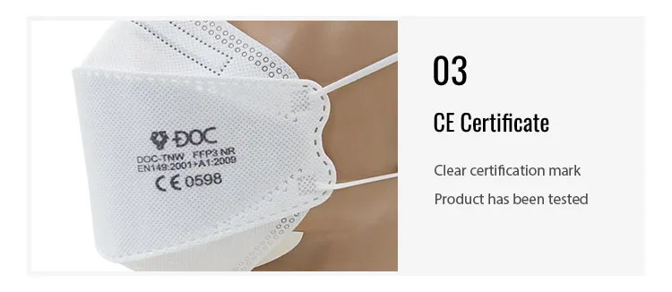 En149: 2001+Ai: 2009 Non-Woven Anti-Dust FFP3 Mask