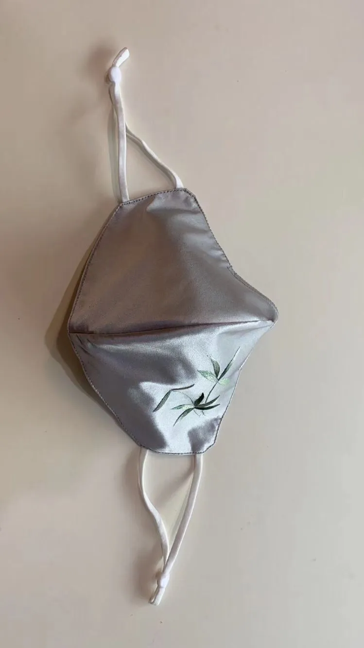 Face Dust Facial Mask 100% Silk Stain Su Embroidery