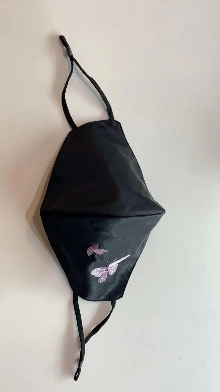Face Dust Facial Mask 100% Silk Stain Su Embroidery