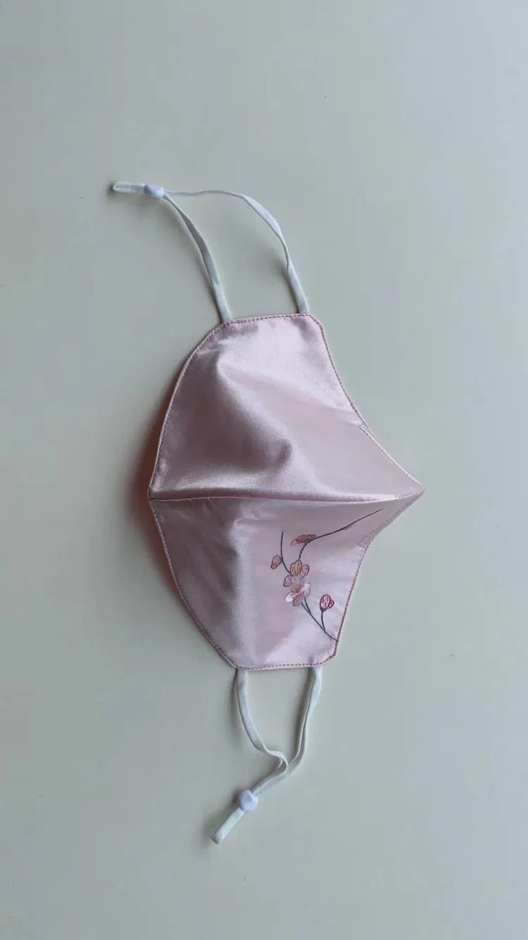 Face Dust Facial Mask 100% Silk Stain Su Embroidery
