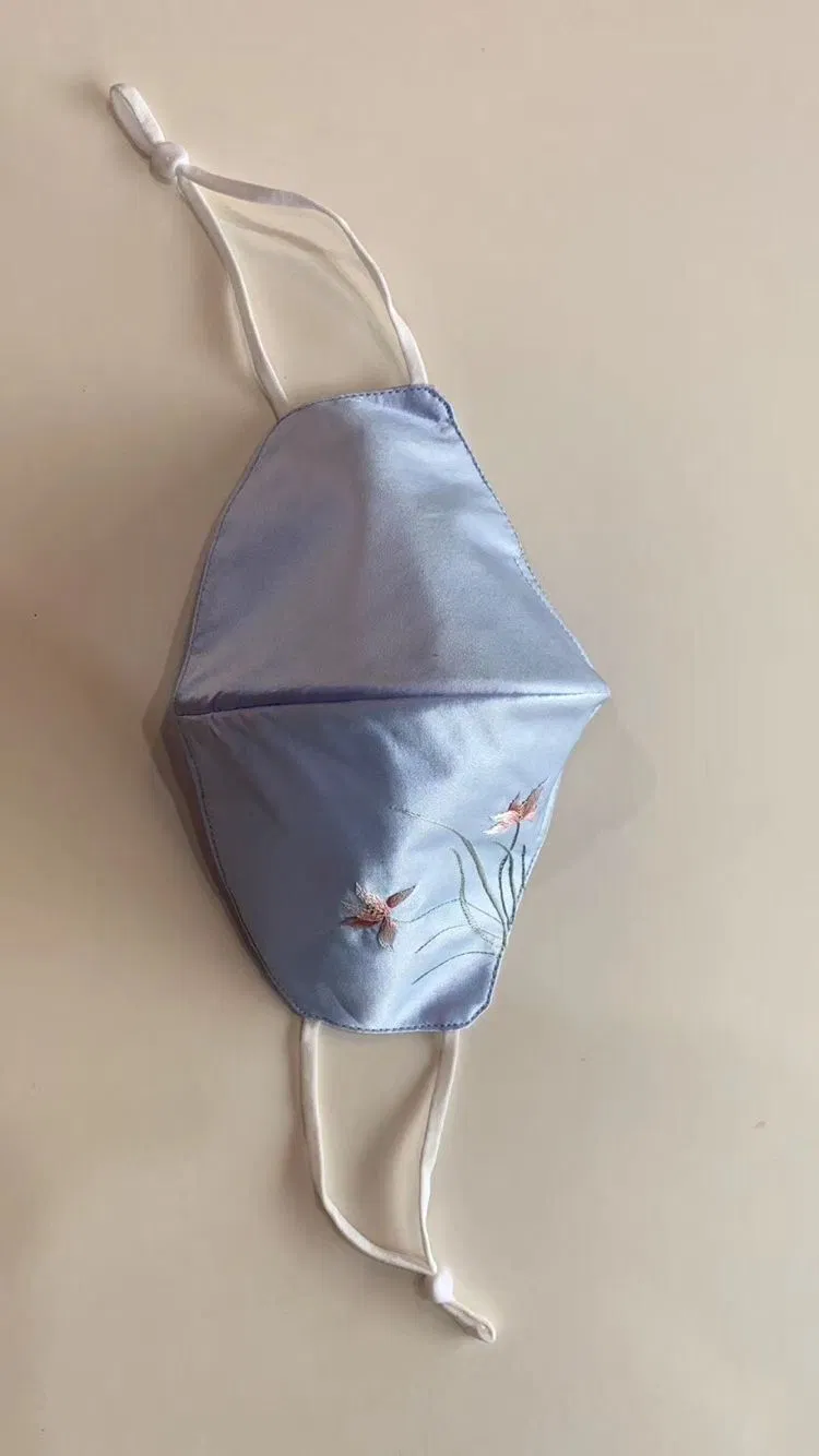 Face Dust Facial Mask 100% Silk Stain Su Embroidery