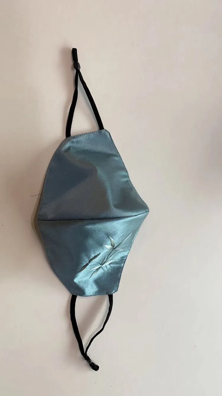 Face Dust Facial Mask 100% Silk Stain Su Embroidery