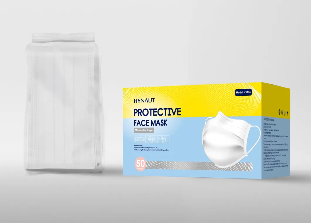 Face Mask Blue/White/Black 3ply Disposable Non-Medical Masks Non Woven Earloop Protective Face Mask
