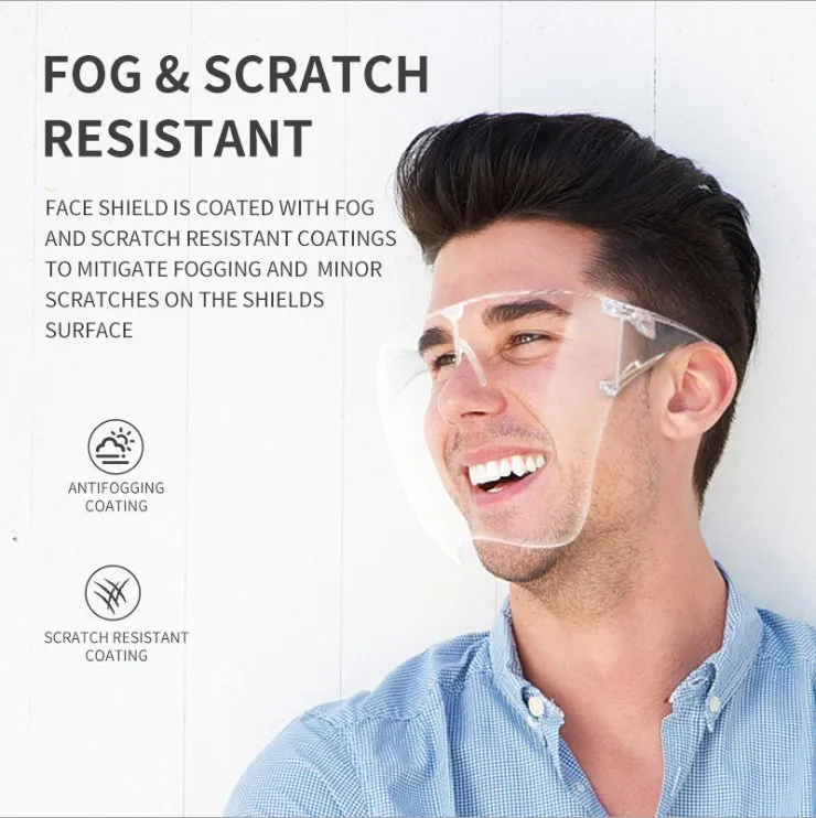 Face Shield Plastic Color Transparent Mask Anti-Spray Anti-Fog Isolation PC Shield