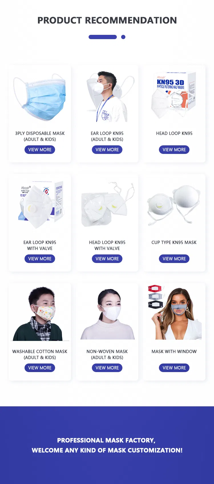 Factory Custom Fashion Dust Disposable 3 Ply Face Masks