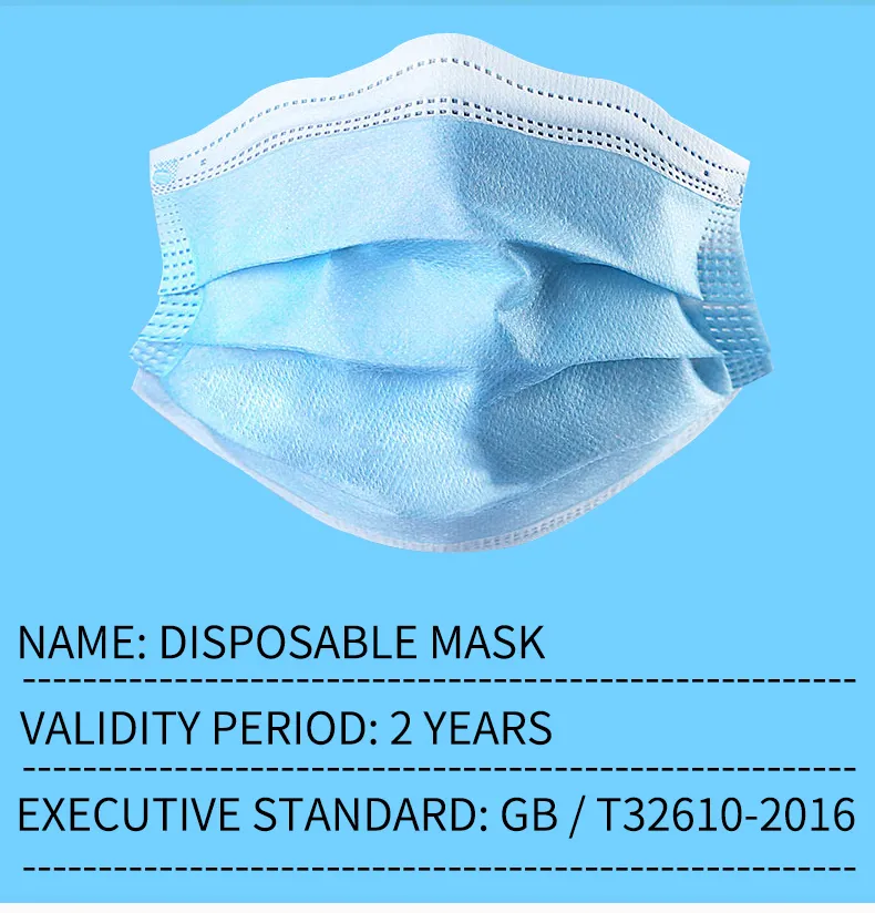 Factory Direct Disposable Protective Face Mask Three Layer