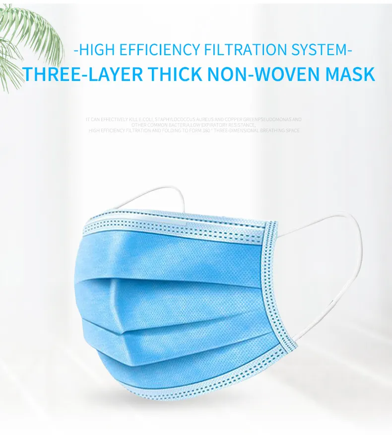 Factory Direct Disposable Protective Face Mask Three Layer