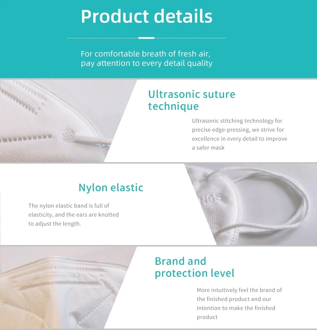 Factory Direct Sale 5-Layer Disposable KN95 Face Mask Hot-Selling Non-Woven