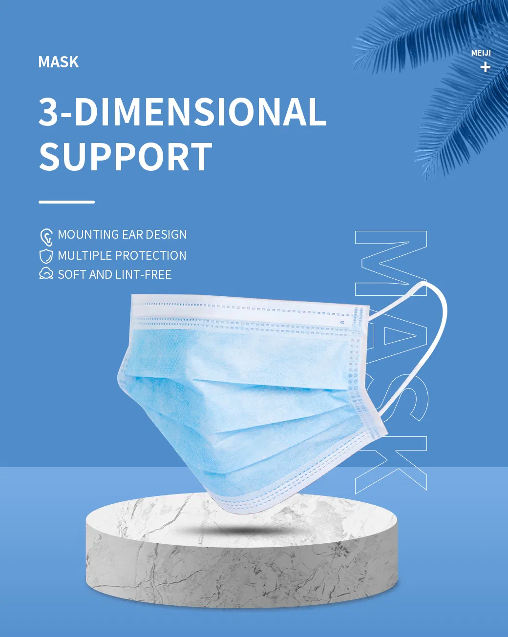 Factory Direct Sales 3ply Face Mask for Daily Protection/Prevention of Bacterial Infection