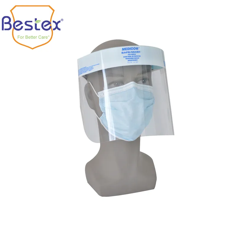 Factory Direct Sales High Quality Adjustable Eye Protective Full Face Disposable Plastic Anti-Fog Faceshield