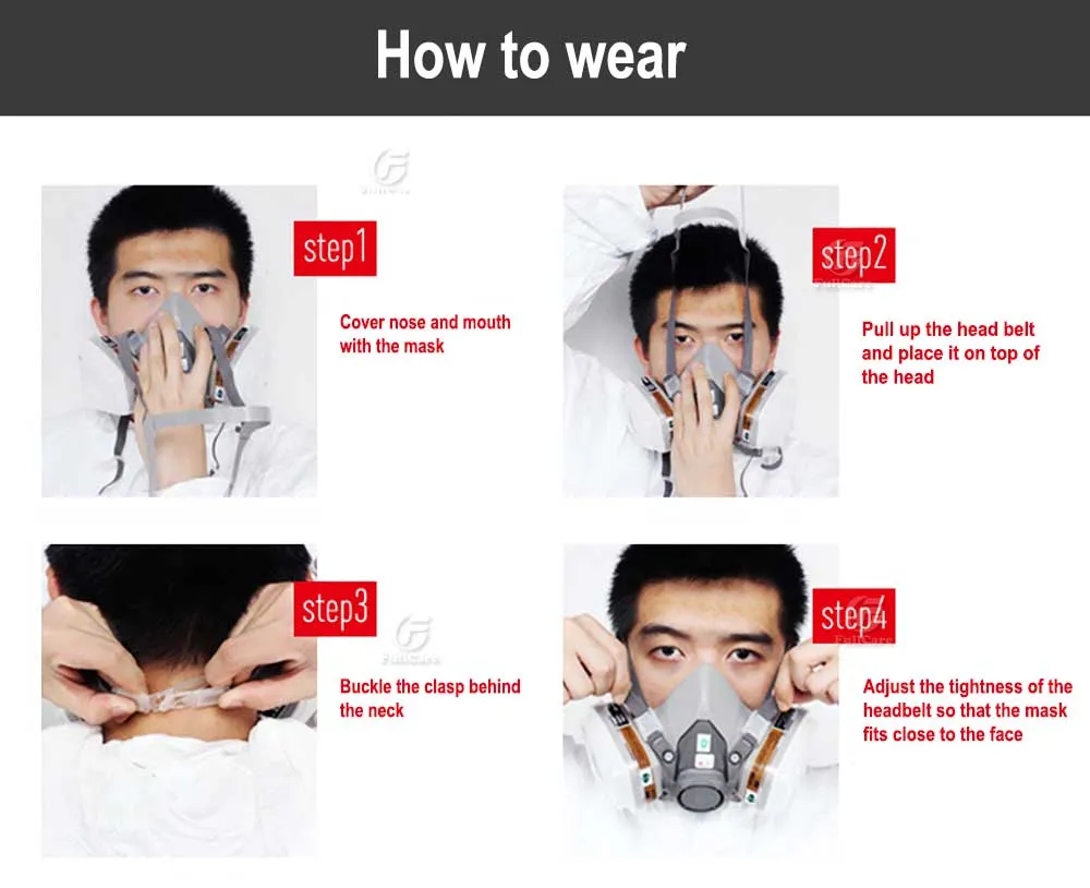 Half Face Chemical Facepiece Reusable Half Face Respirator Anti Industrial Construction Dust Gas Mask, 6200, 7500, 7502, Half Face Mask, Gas Respirator.