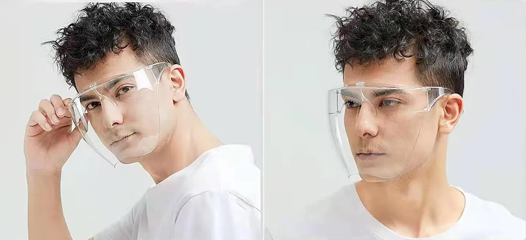 Factory Price Clear Anti Fog Anti Splash Durable Transparent Plastic Face Shield Glasses