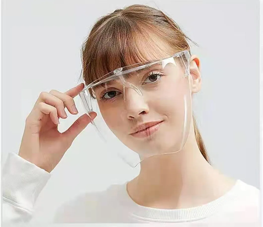 Factory Price Clear Anti Fog Anti Splash Durable Transparent Plastic Face Shield Glasses