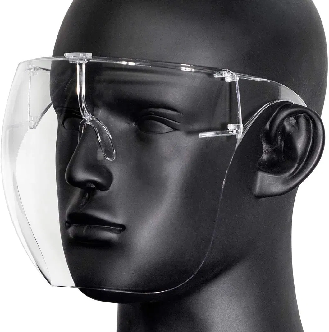 Factory Price Clear Anti Fog Anti Splash Durable Transparent Plastic Face Shield Glasses