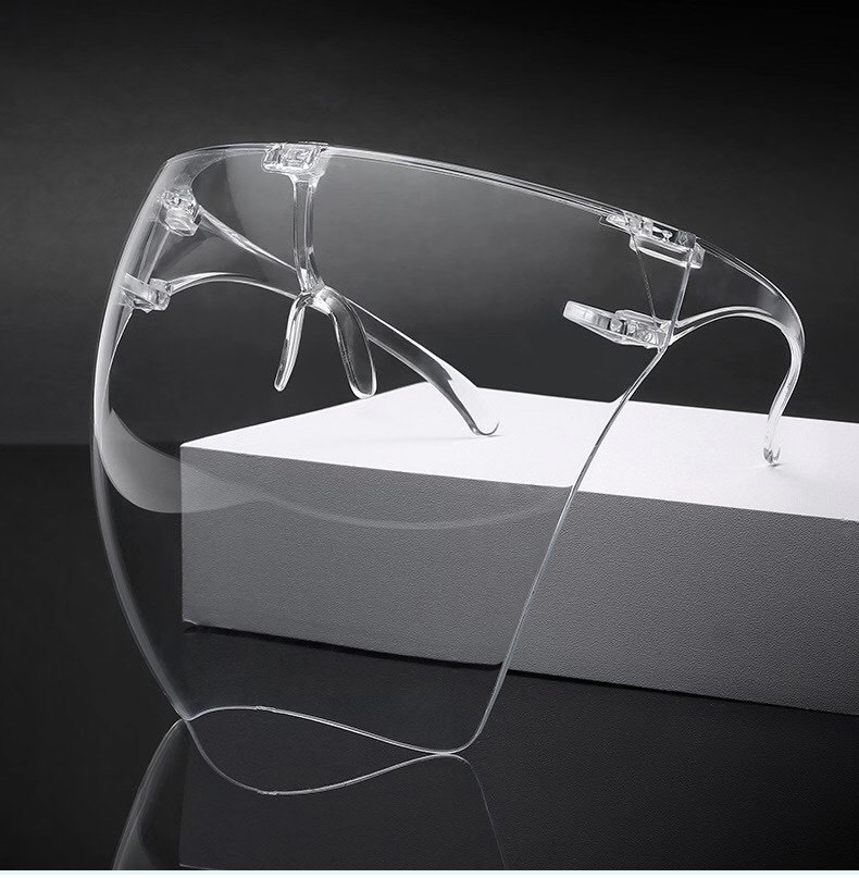 Factory Price Clear Anti Fog Anti Splash Durable Transparent Plastic Face Shield Glasses