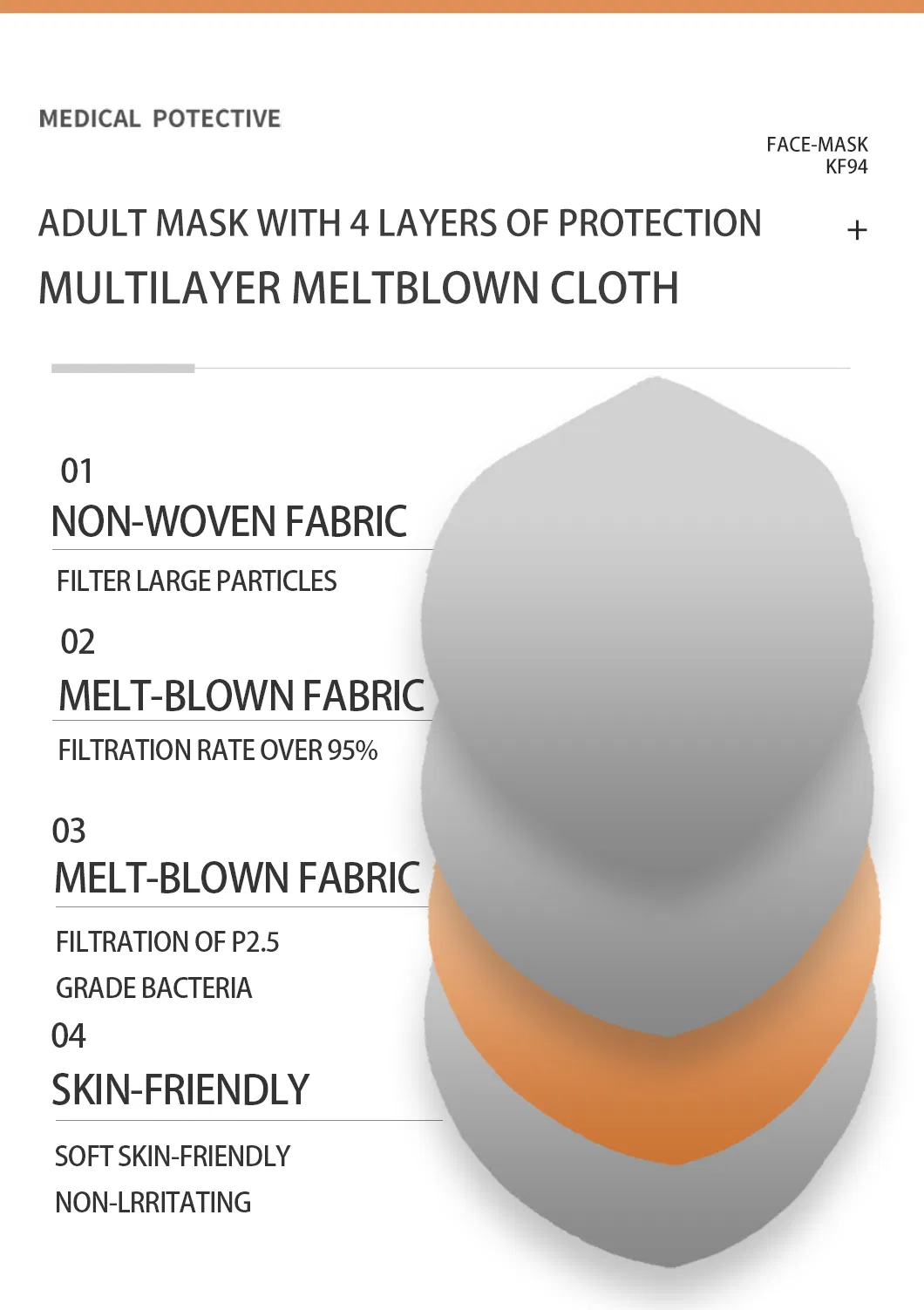 Factory Sales Beautiful Fish Shaped Kf94 Protective Mask for Adults