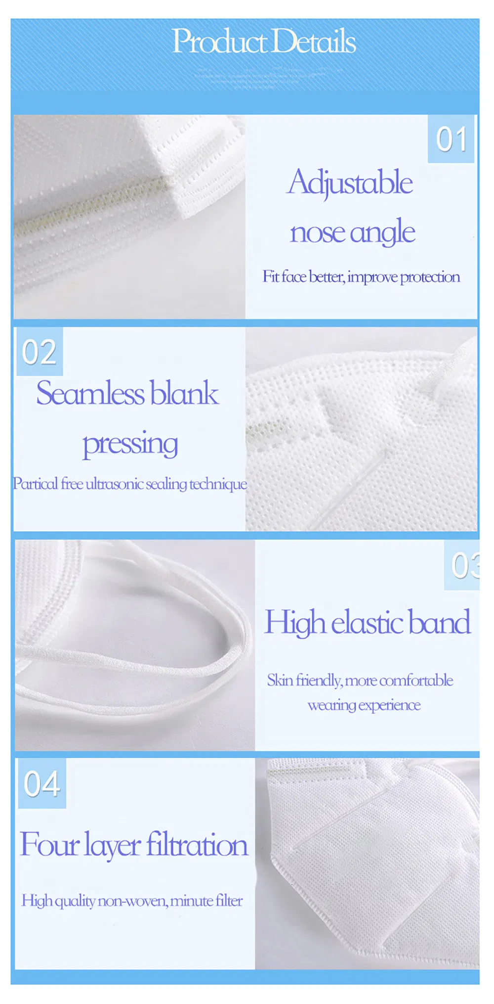 Factory Stock N95 White Breathing Facial Sport Mask