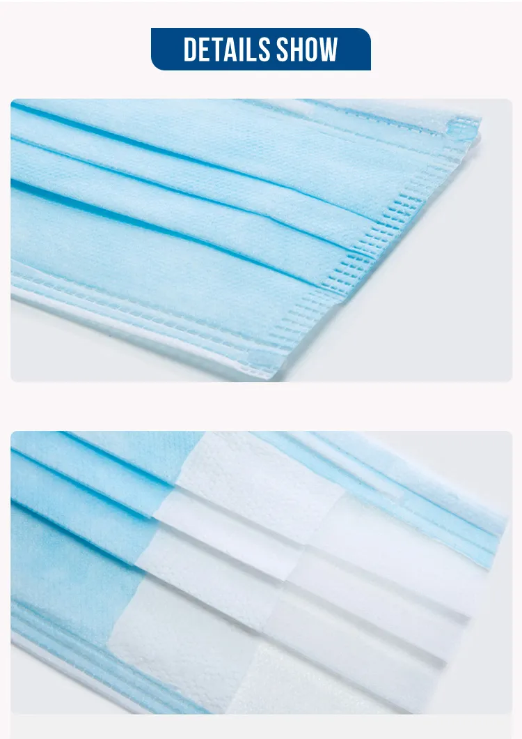 Fast Delivery 3 Ply Disposable Protective Face Mask