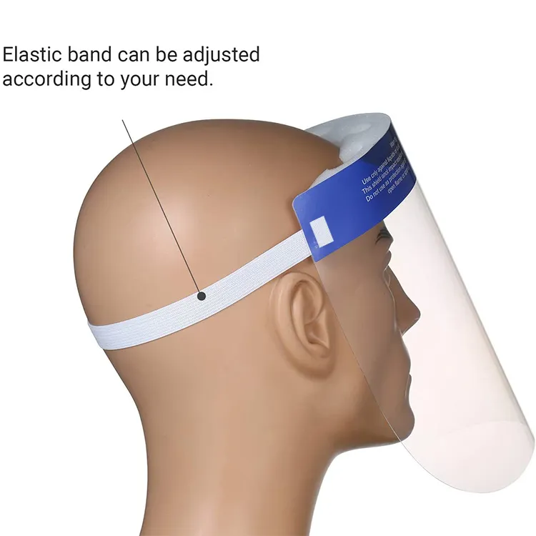 Fast Shipping Wholesale Cheap Price Disposable HD Clear Transparent Plastic Adjustable Headband Prevent Droplets Safety Anti-Fog Eye Protective Full Face Shield