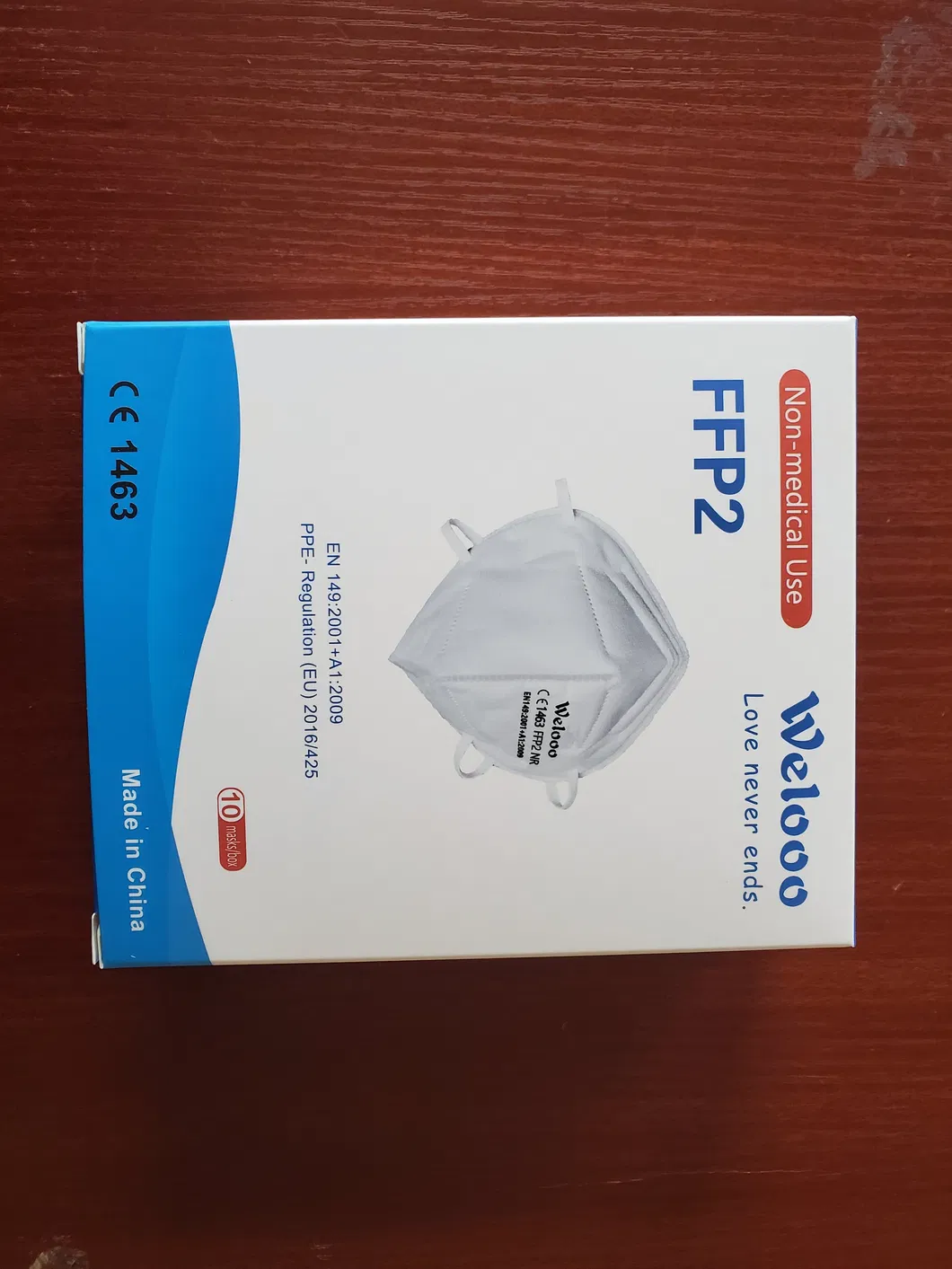 FFP2, En149: 2001+A1: 2009. Built in Bridge 5 Layer Standards Non-Woven Fabric Civil Non-Medical Adult Disposable Face Mask
