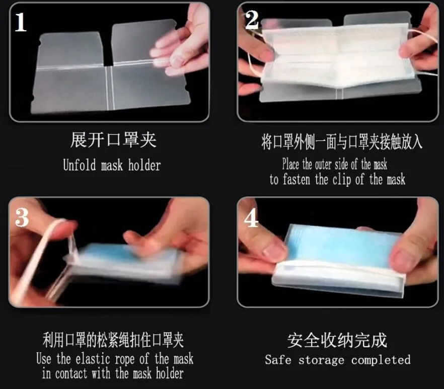 Foldable Mask Stocker Organizer Customize Logo Safety Dustproof Mask Box