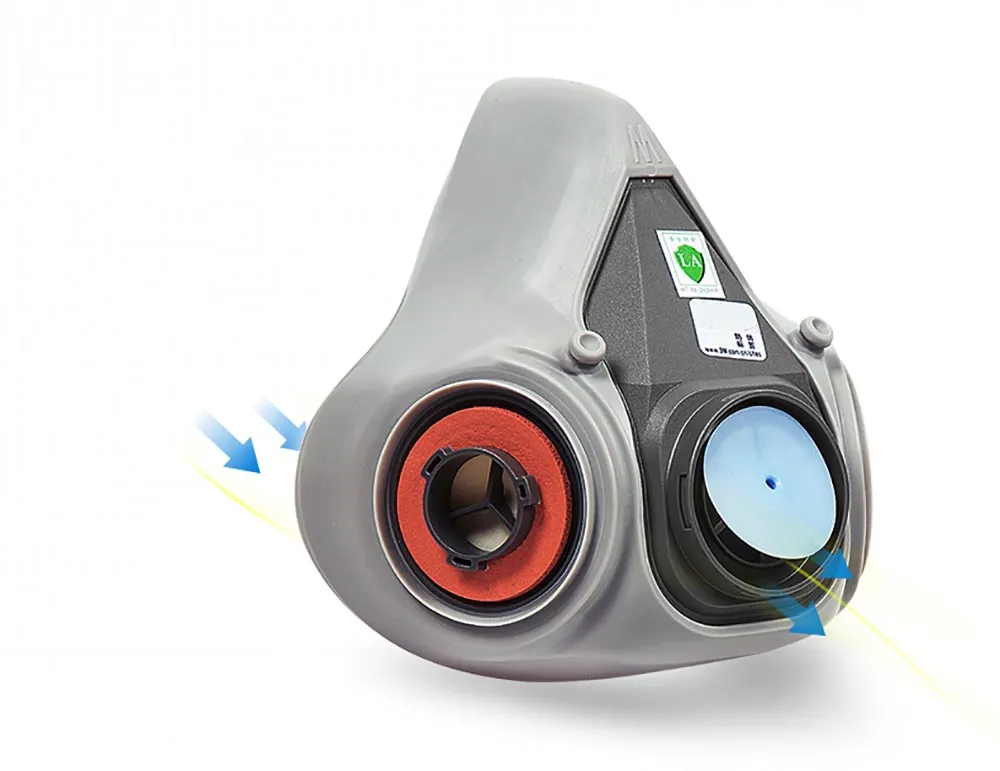 Half Face Chemical Facepiece Reusable Half Face Respirator Anti Industrial Construction Dust Gas Mask, 6200, 7500, 7502, Half Face Mask, Gas Respirator.