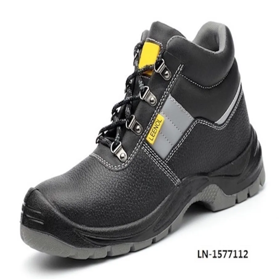 High Cut ESD Antistatic PU Sole Leather Safety Shoes