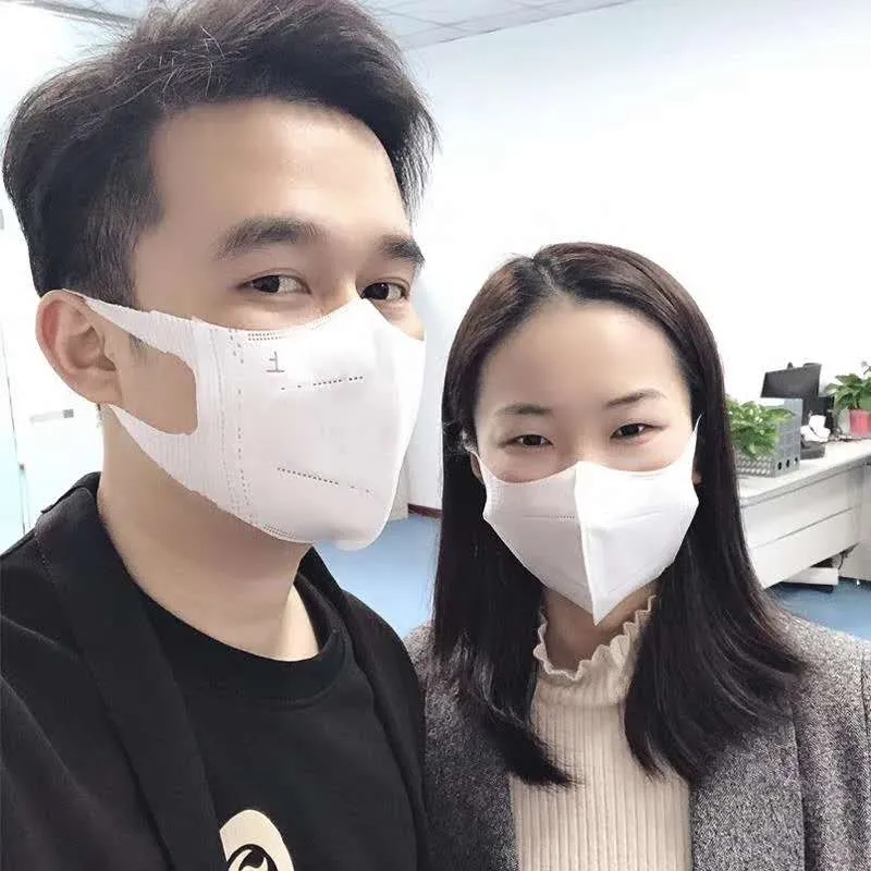 High Quality Disposable Safety Mask Ce FDA Kn99 N95 FFP2 KN95 White 4ply Integrated Elastic Earband Protective Particulate Respirator of Face Masks