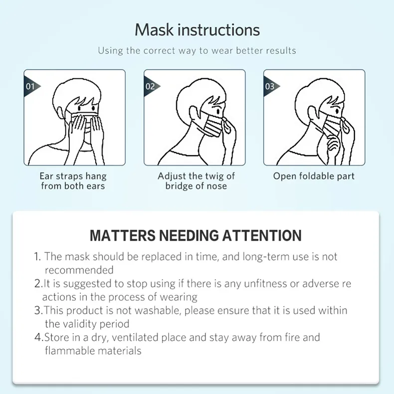 High Quality Ready Shipment Health Breathing Protective Respiratory Civil Face Disposable Mask