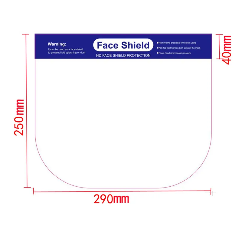 Hot Sale Clear Plastic Protective Face Shield Visors Price