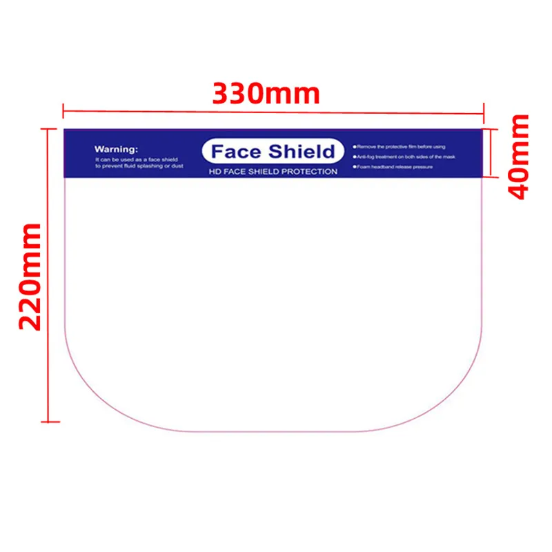 Hot Sale Clear Plastic Protective Face Shield Visors Price