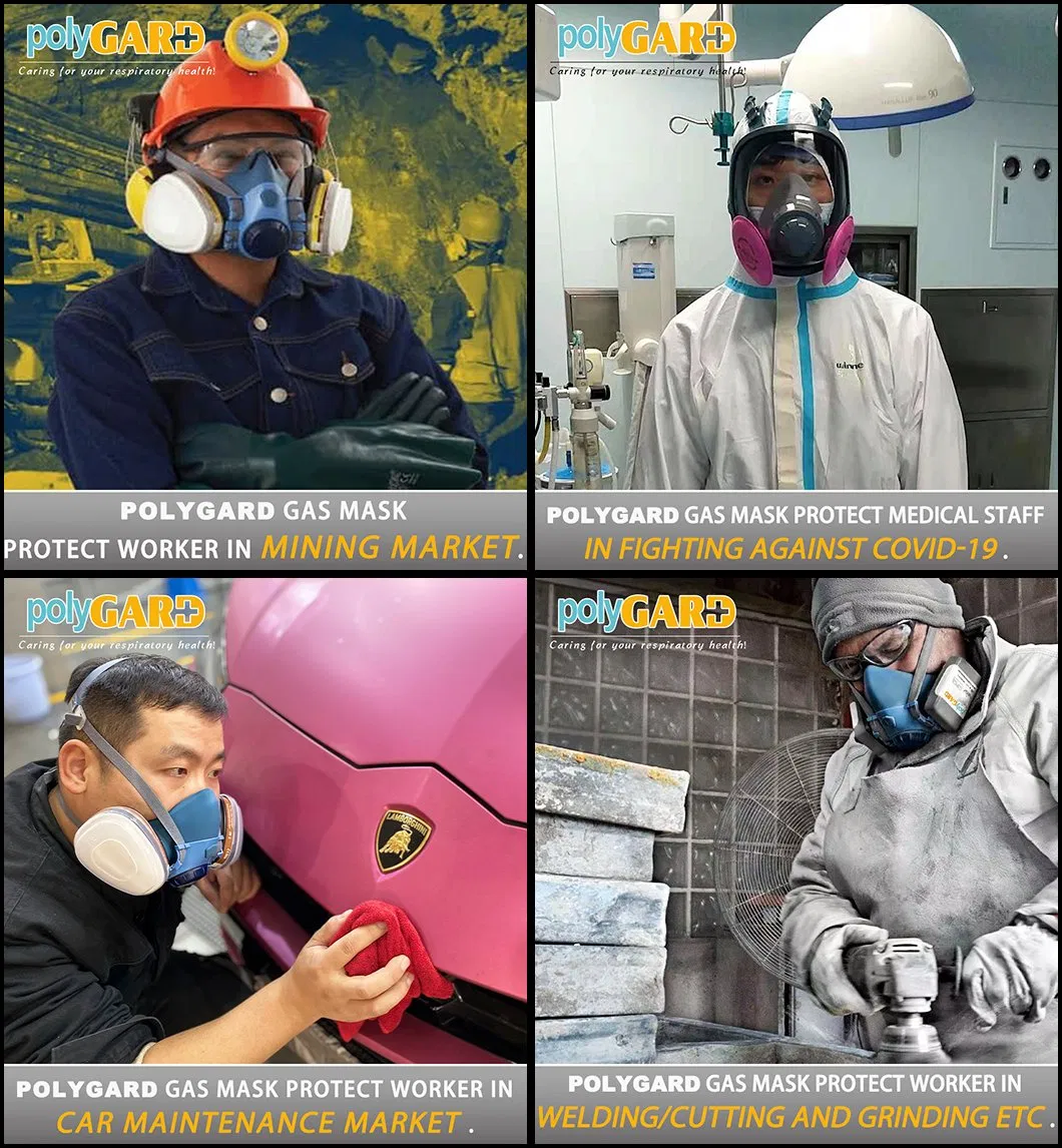 Hot Sale Industrial Respirator Half Face Dust Mask with Filters Gas Mask Fashion Silicone Reusuable Face Mask