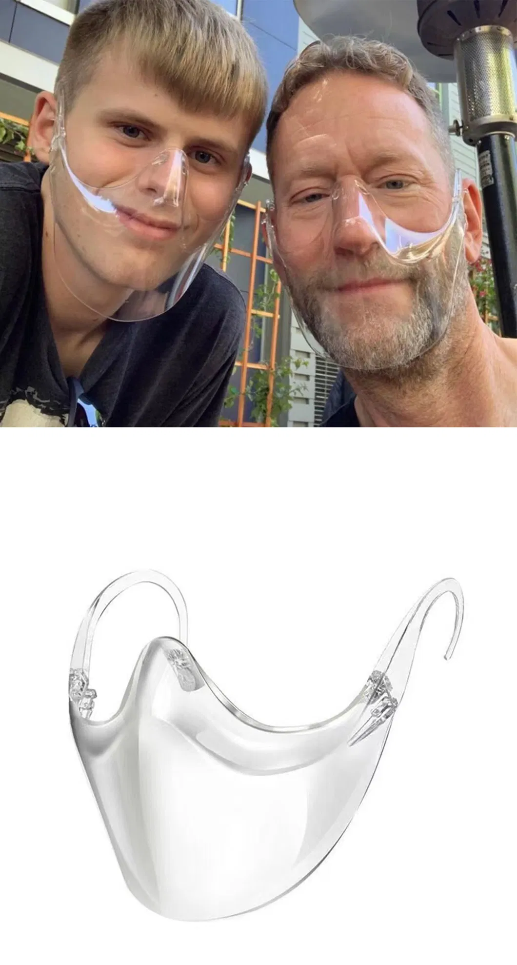 Hot Sale Mask 100% Clear Transparent Face Shield Fashion Full Anti Fog Acrylic Face Shield