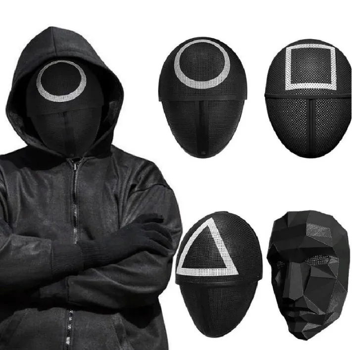 Hot Sale Squid Game Cosplay Mask Korea Teleplay Mask Squid Game Halloween Cosplay Soldier Mask