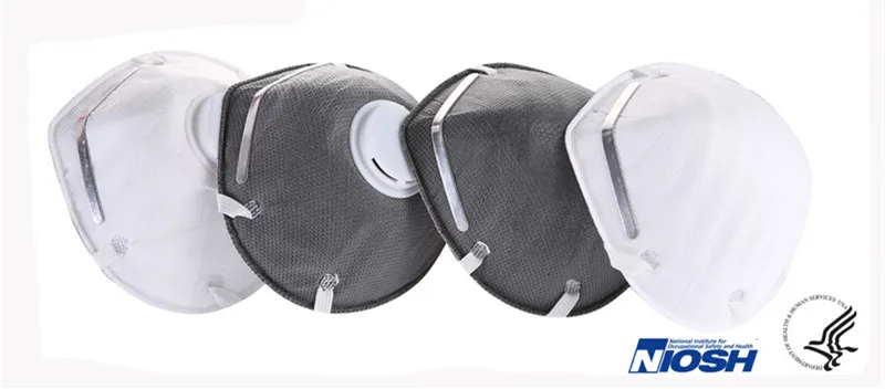Hot Selling Non-Woven Self Safety Anti Haze Disposable Respirator FFP3 Dust Mask Face Mask with Valve