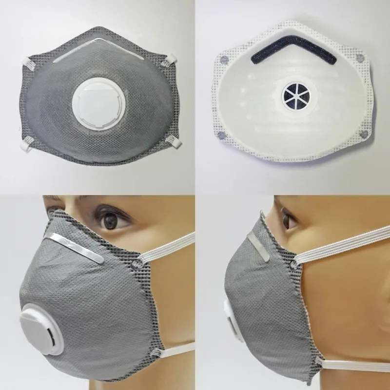 Hot Selling Non-Woven Self Safety Anti Haze Disposable Respirator FFP3 Dust Mask Face Mask with Valve