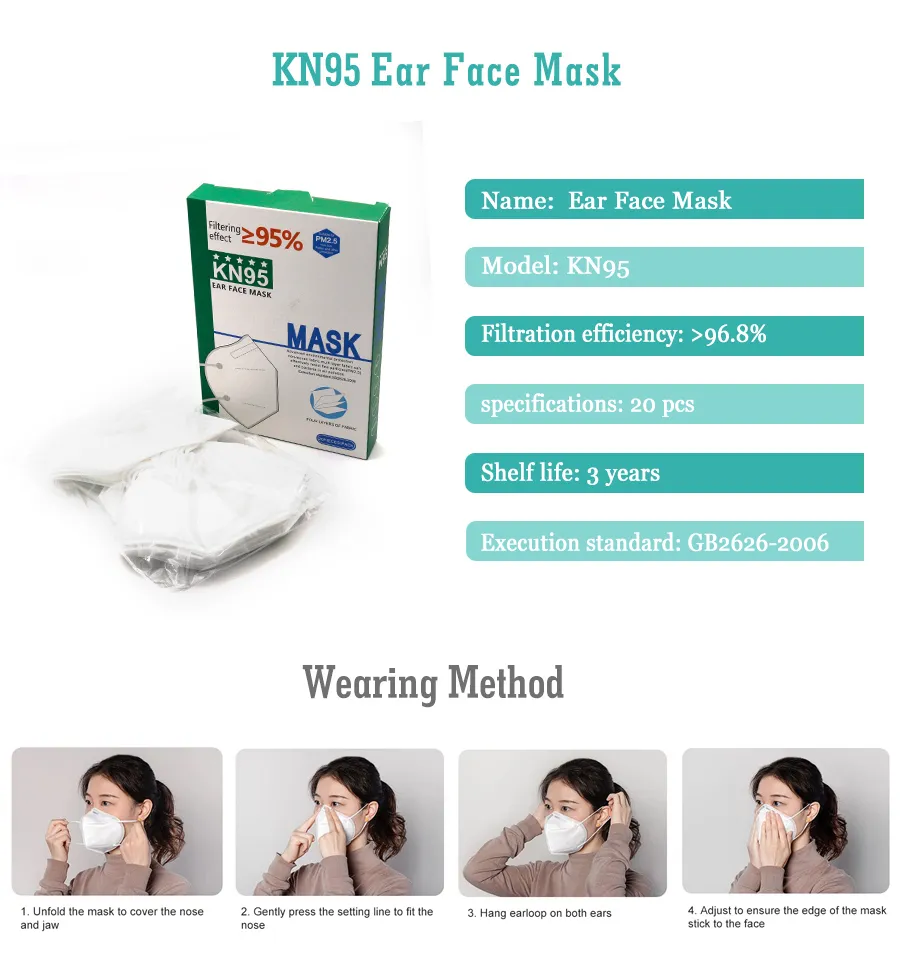 in Stock! ! ! Non Woven Antibacterial Disposable 3/4 Ply Flu Face Mask Disposable Earloop for Virus Protection