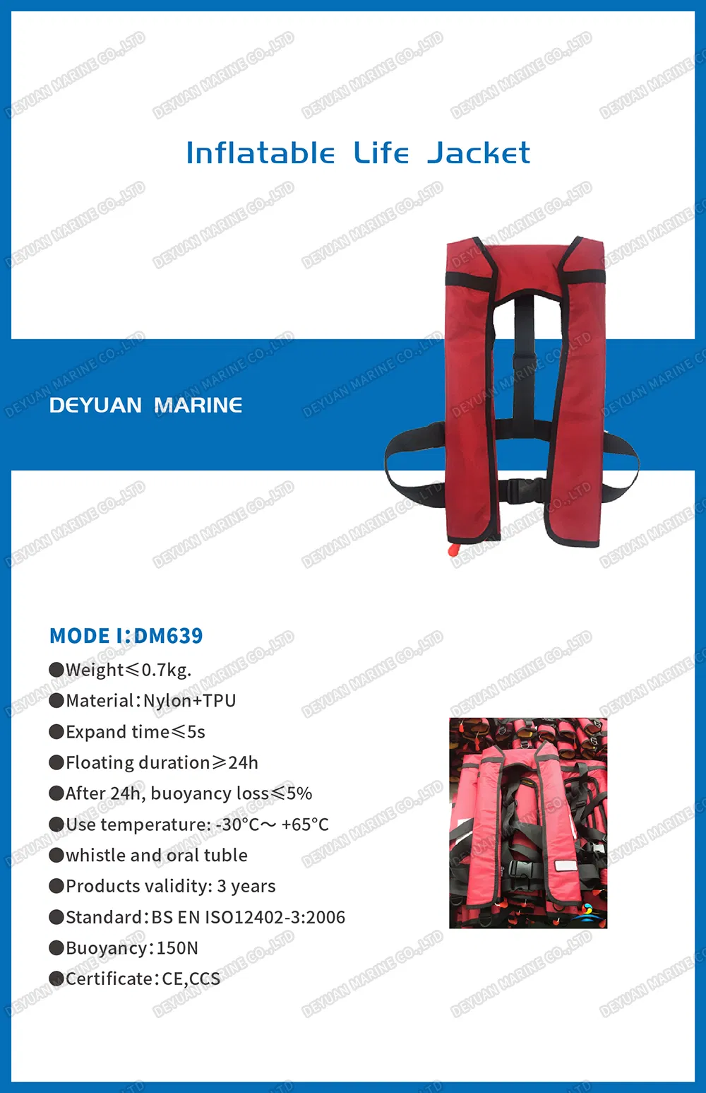 Inflatable Life Vest for Safety
