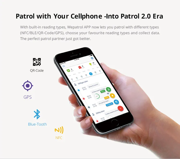Jwm Wepatrol GPRS Guard Tour Patrol Management System Phone APP
