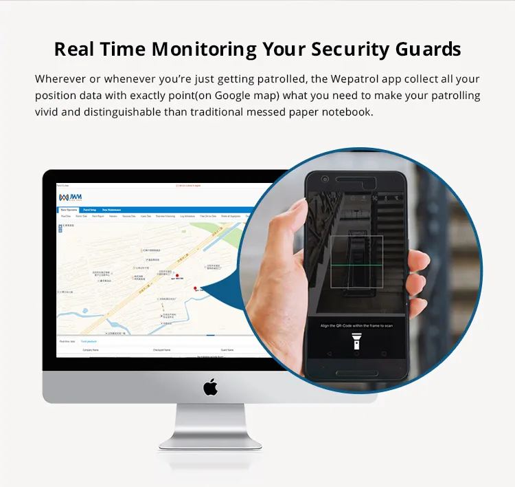 Jwm Wepatrol GPRS Guard Tour Patrol Management System Phone APP
