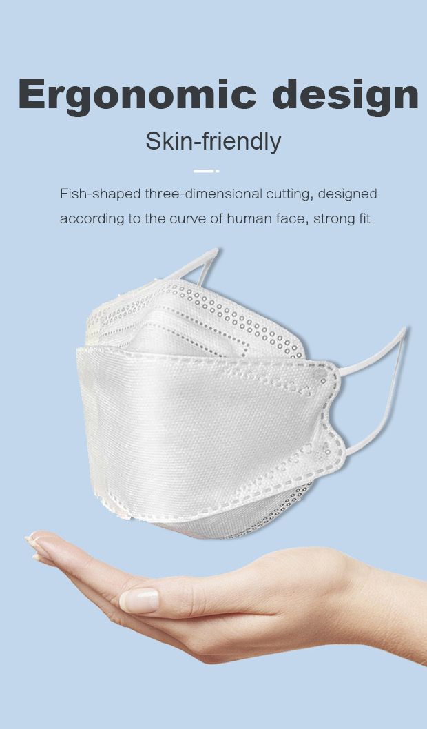 Korean Style Kf94 Disposable 3D Adult Mask Capelin Type Black and White Anti-Dust Anti-Haze Four or Five Layers Customized