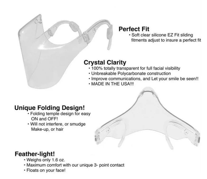 Lasheen Protective Pet Transparent Plastic Transparent Shield Screen Anti-Splash Isolation Screen Transparent Mask